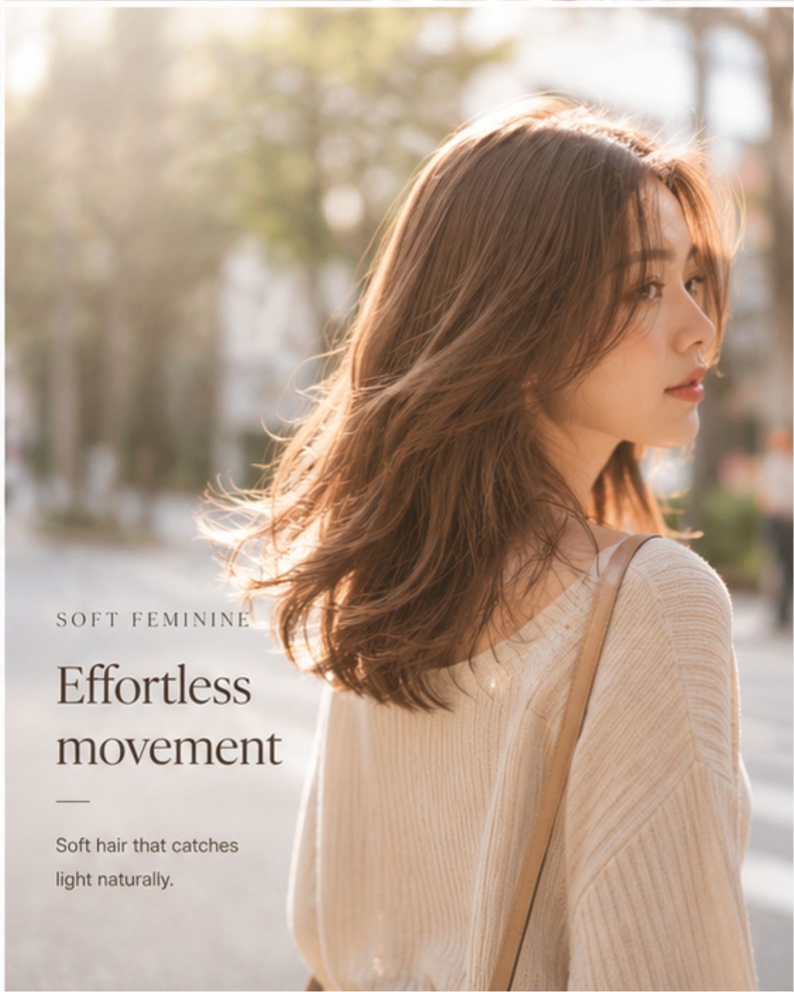 Korean layered hair with effortless movement