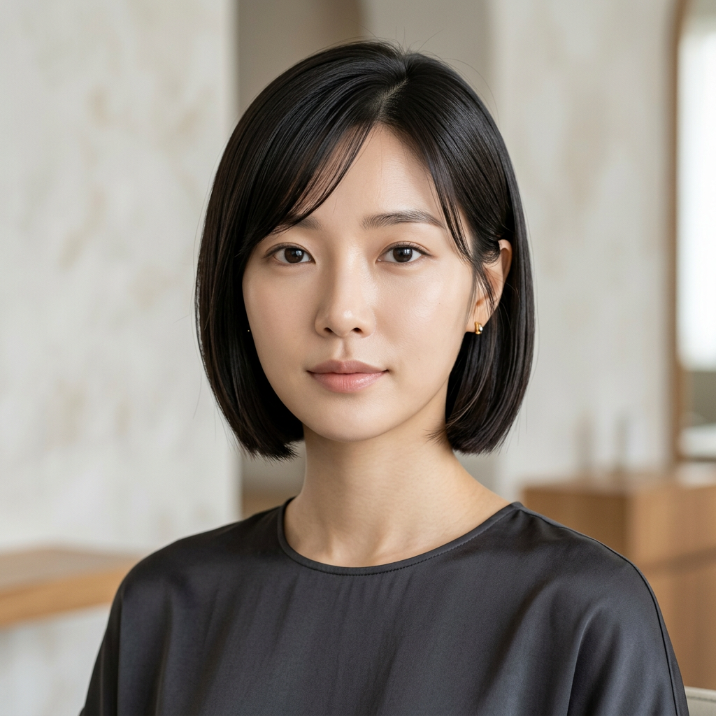 Sleek Side Part Bob