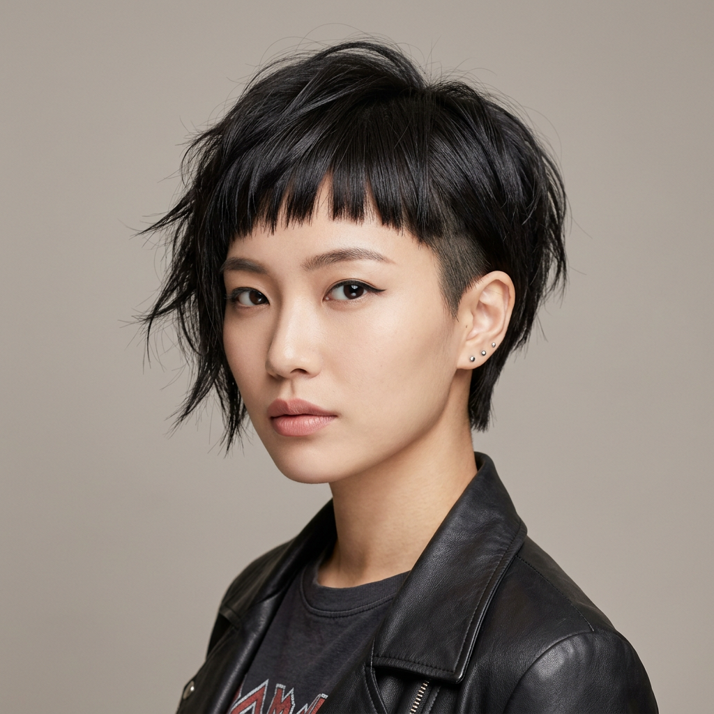 Dramatic Asymmetrical Pixie with Micro Bangs
