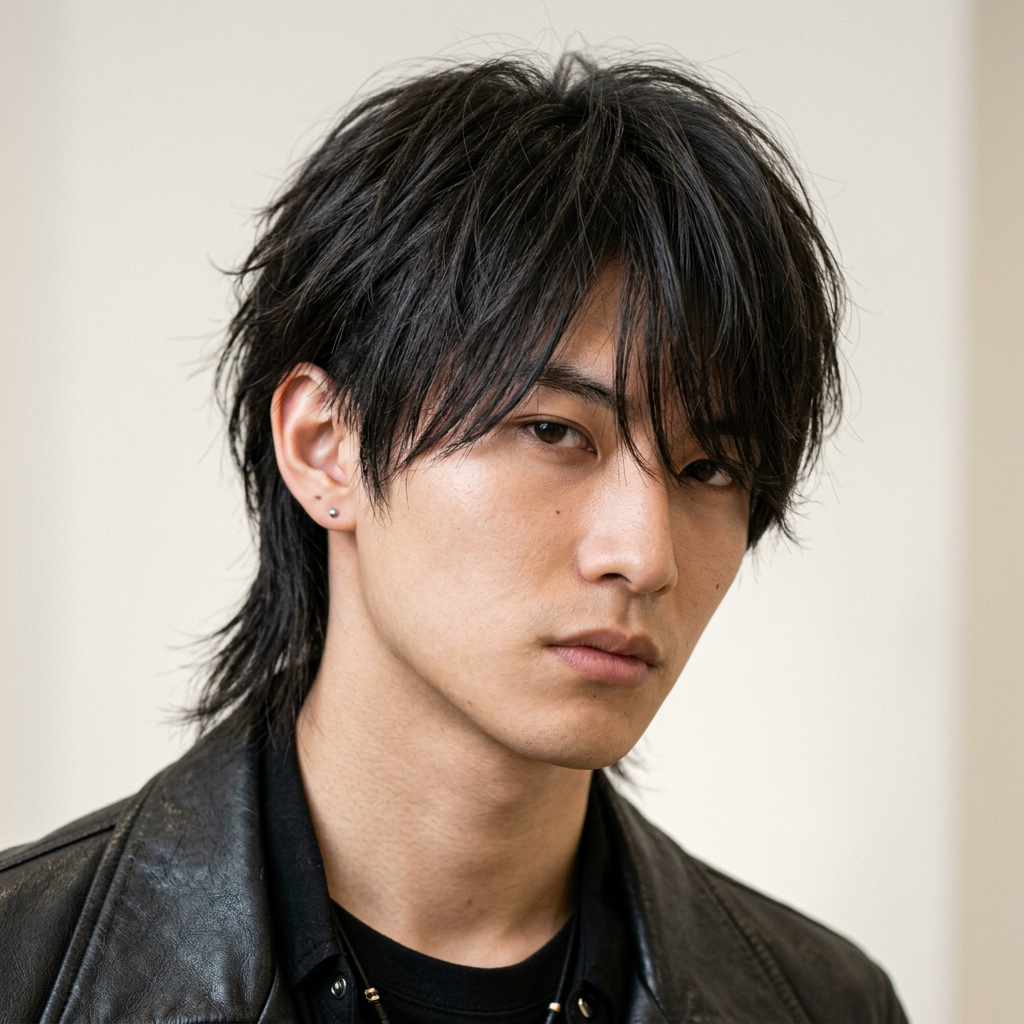 Textured Mullet with Feathered Fringe