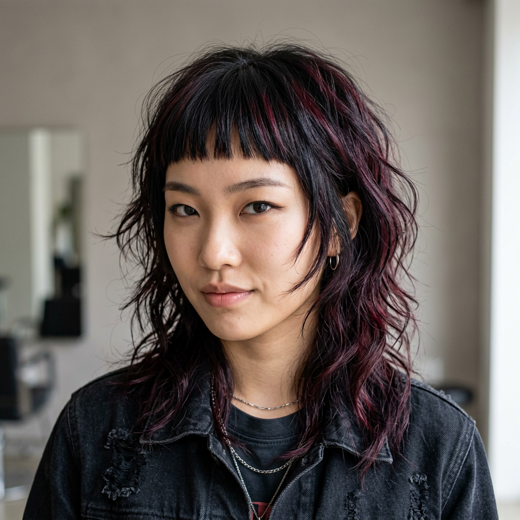 Choppy Layered Shag with Micro Bangs