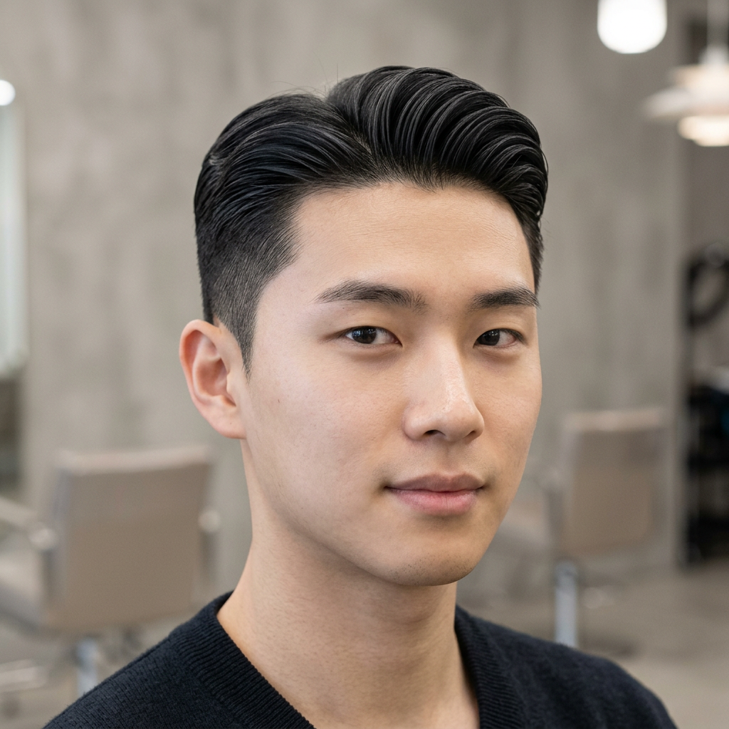 Mid-Length Undercut with Brushed Top