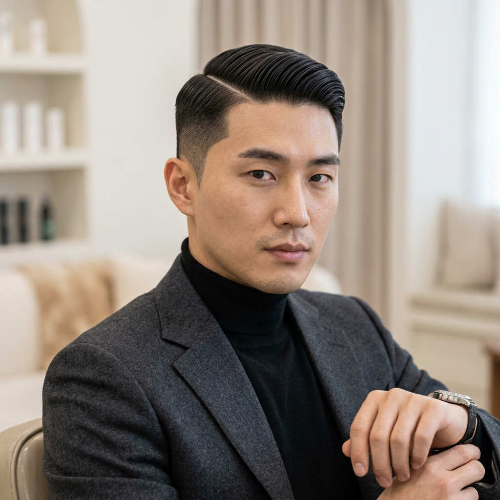 Sleek Undercut with Hard Part