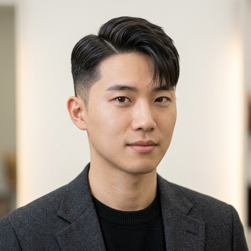Side Part with Low Fade