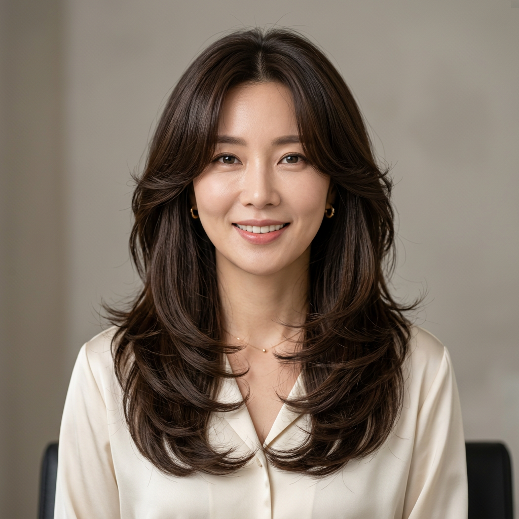 Layered Blowout with Face-Framing Volume