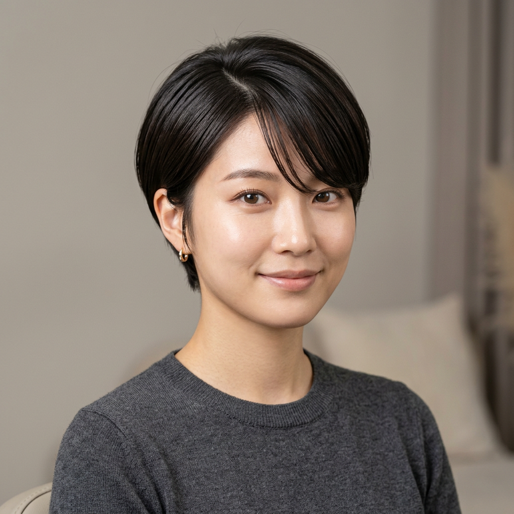 Sleek Side Swept Pixie