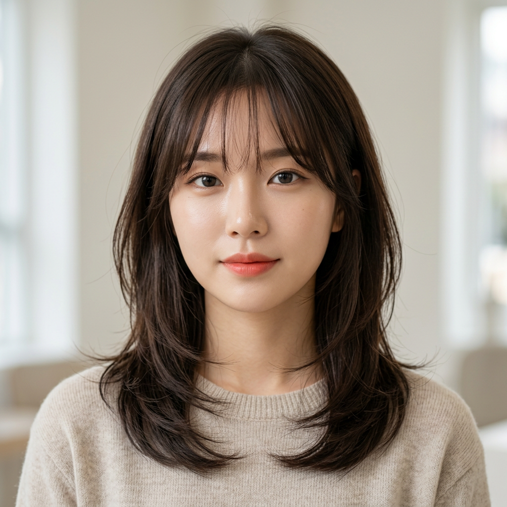 Feminine Medium Length with Wispy Layers