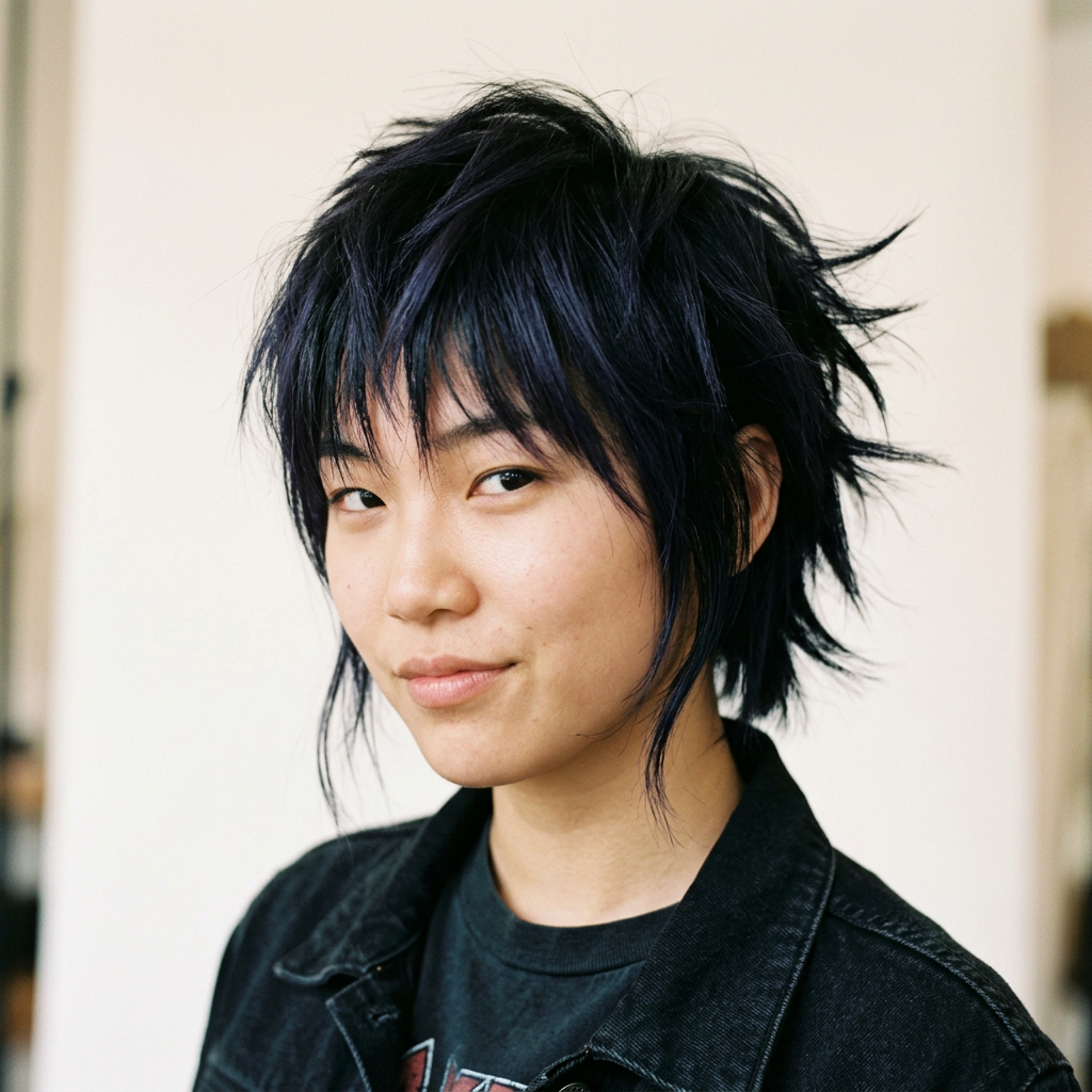 Asymmetrical Spiky Shag