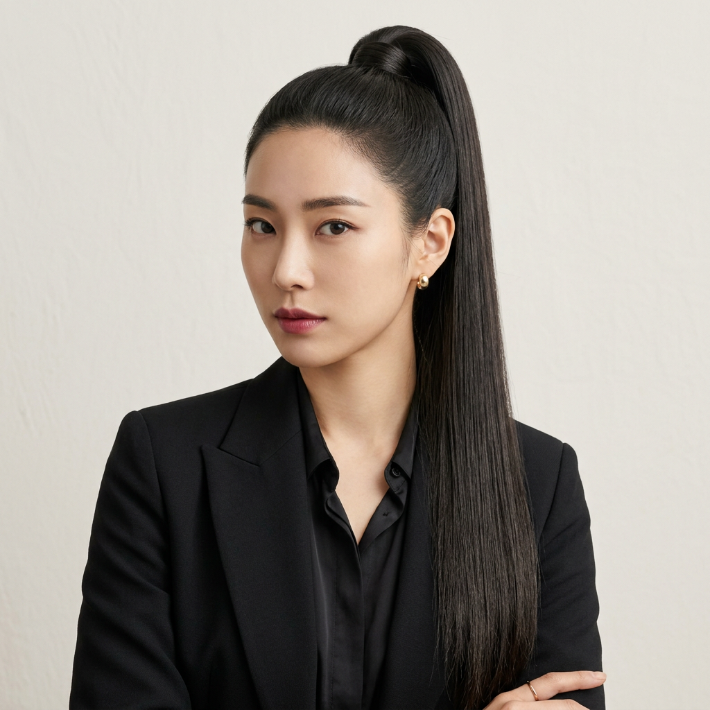 Power Ponytail (Long, Straight)