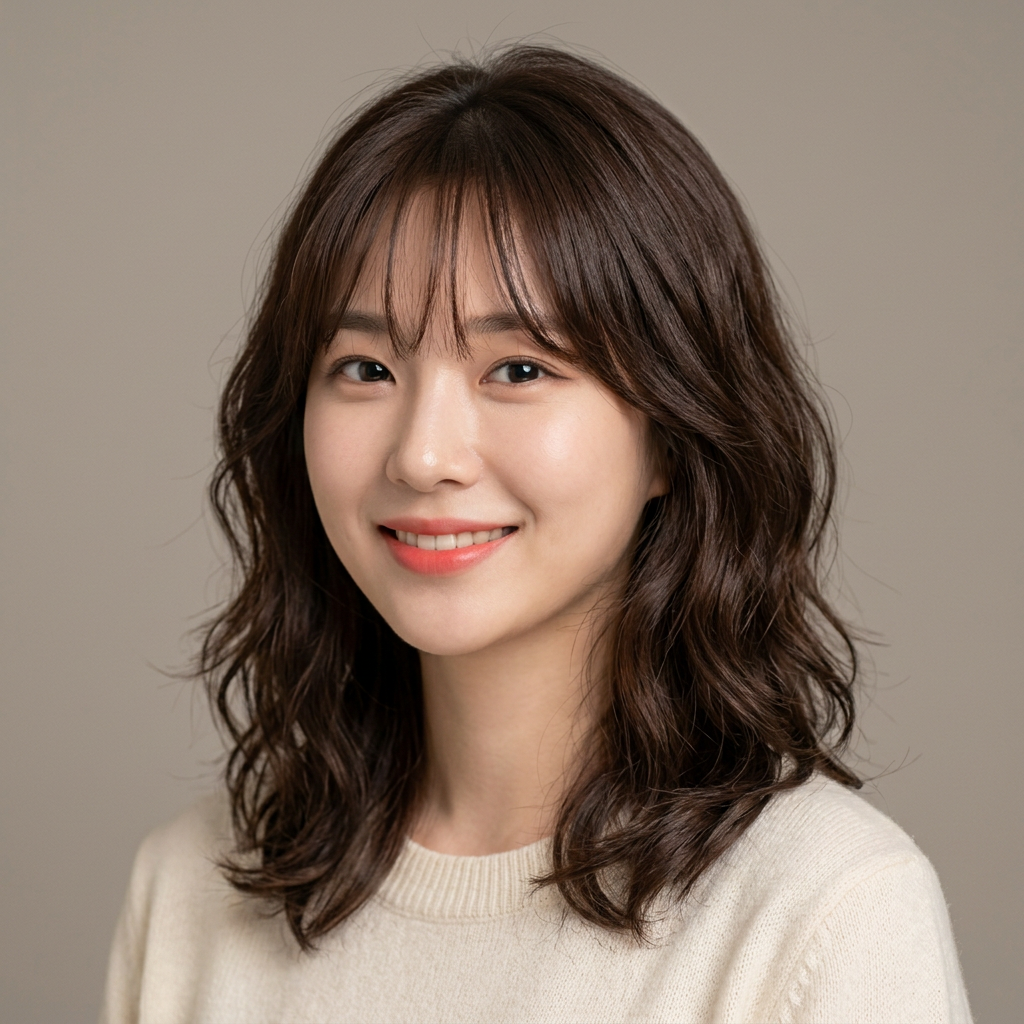 Loose Wavy Shag with See-Through Bangs
