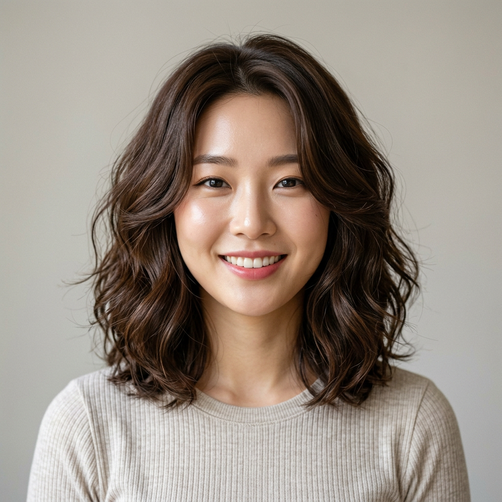 Bouncy Medium Lob with Face-Framing Layers