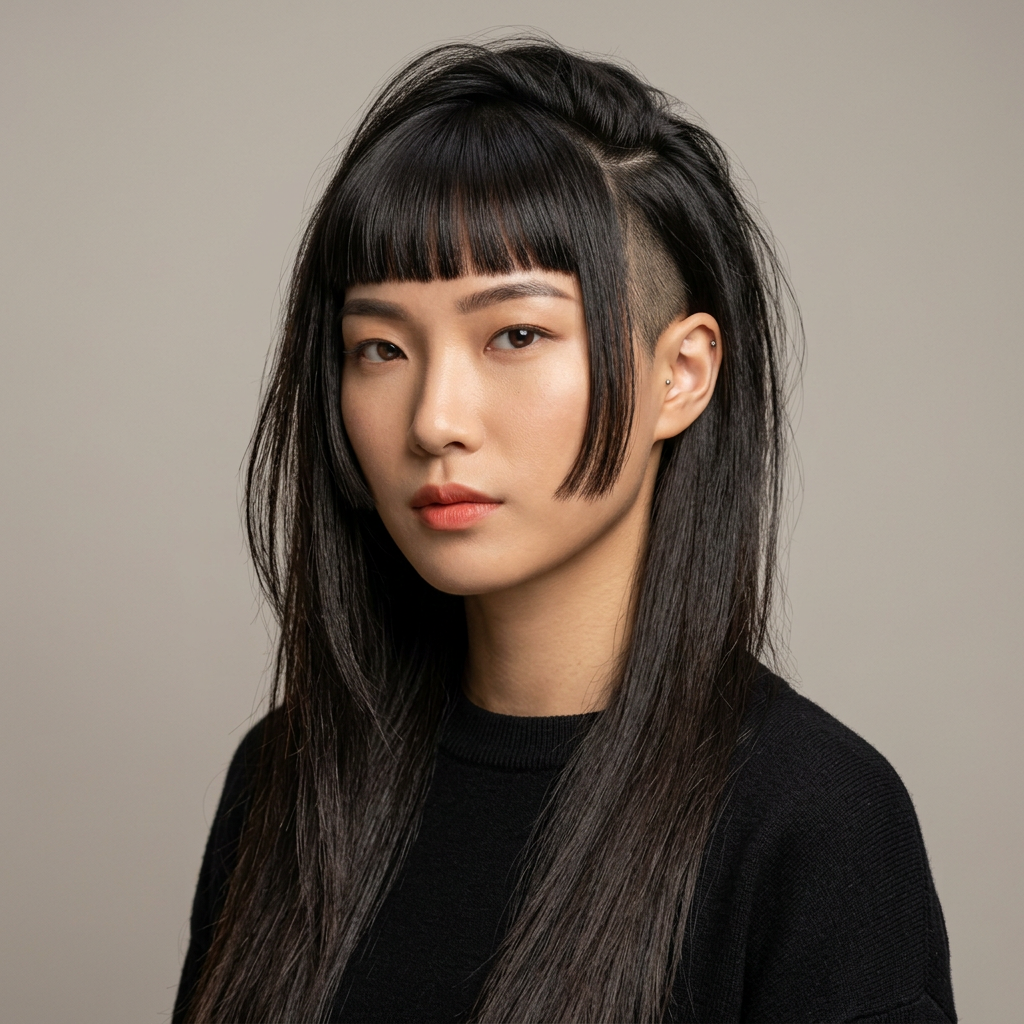 Undercut Hime with Textured Top
