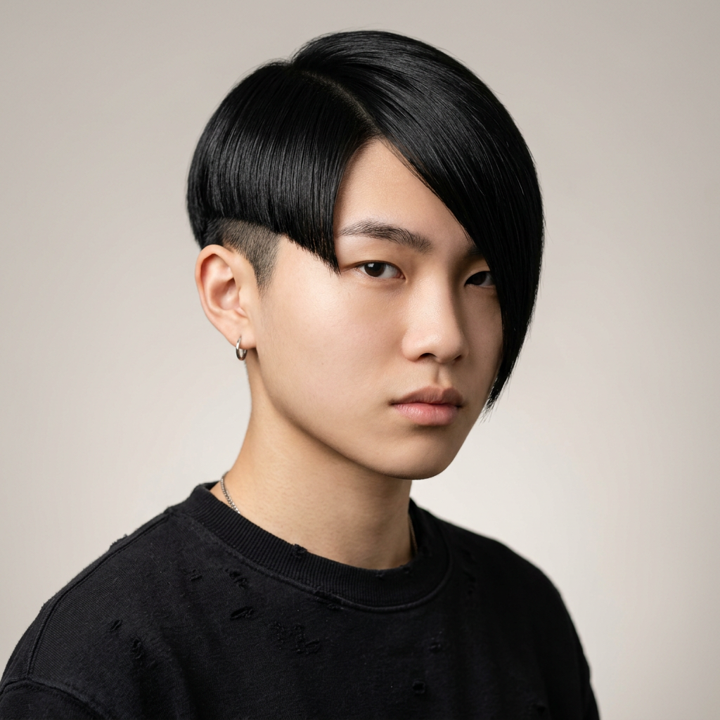 Asymmetrical Bowl Cut