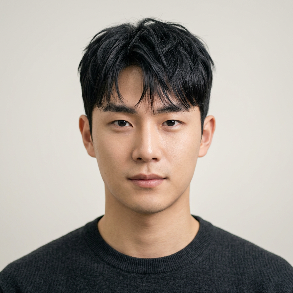 Masculine Textured Crop with Wispy Fringe