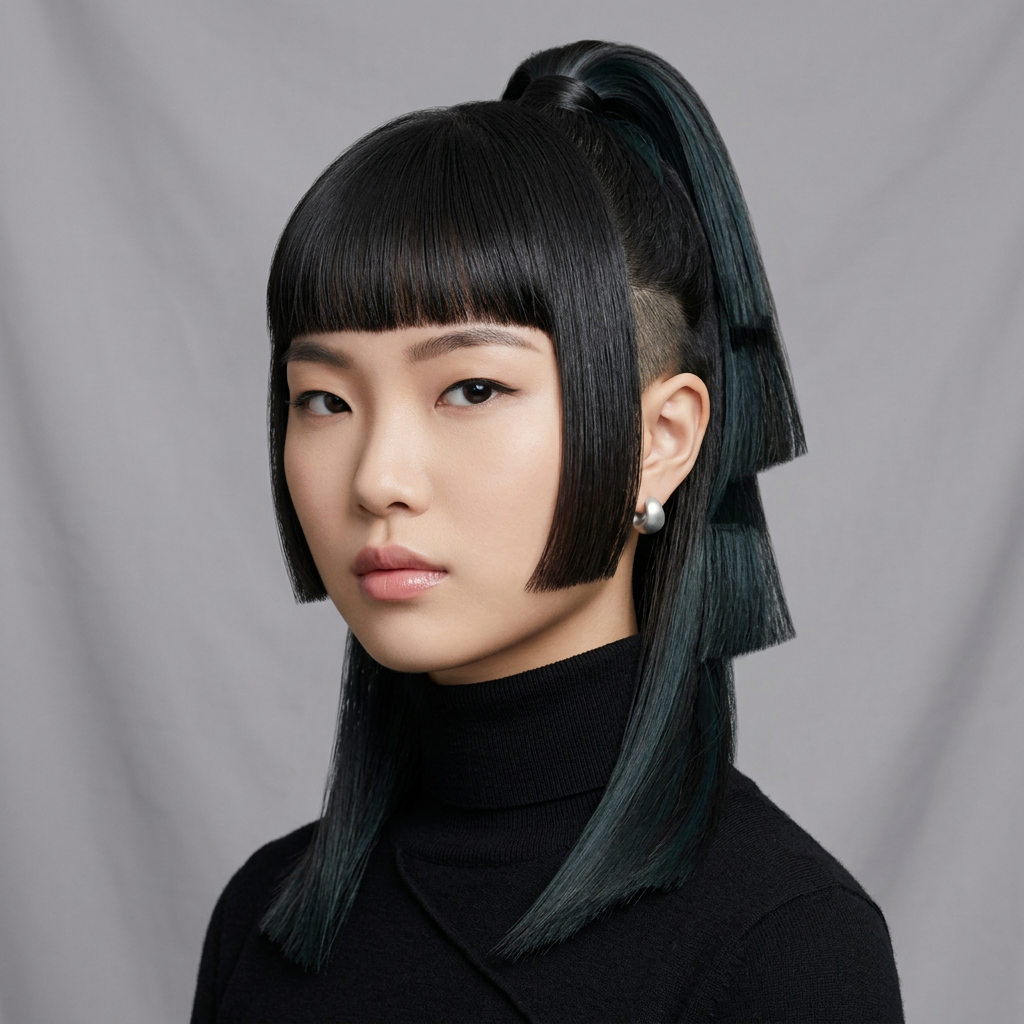 Geometric Hime with Bold Undercut
