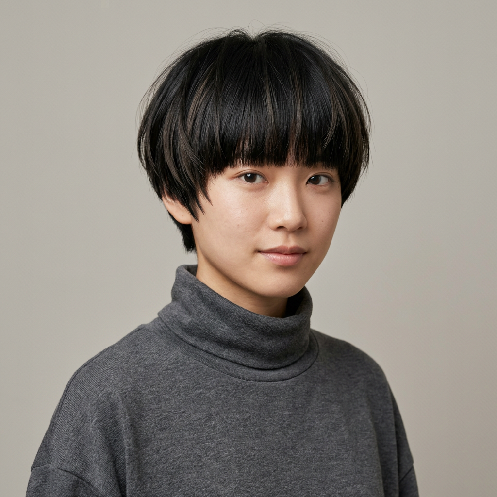 Modern Bowl Cut with Texture