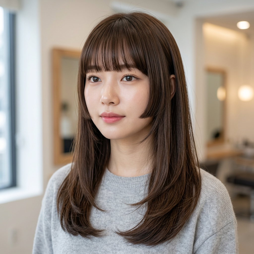 Modern Hime Cut with Soft Layers