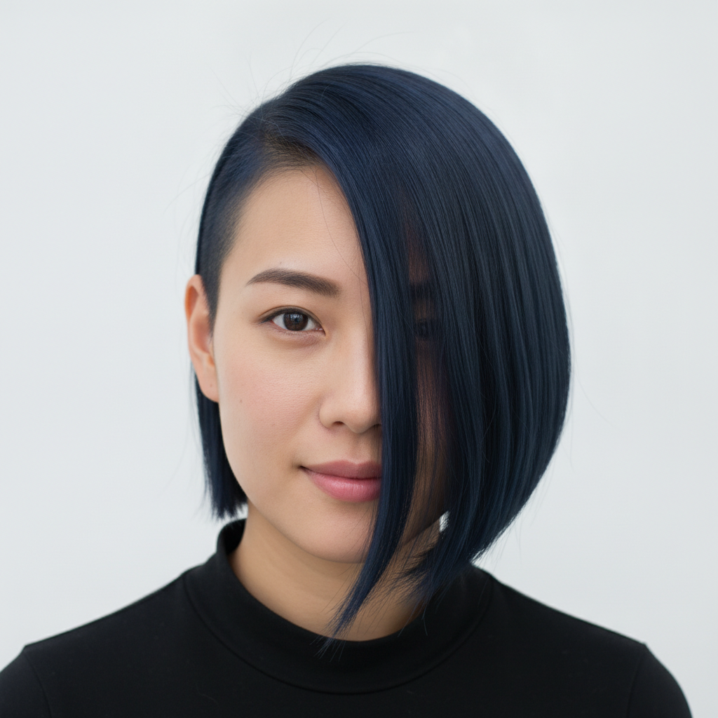 Shaved-Side Blunt Bob