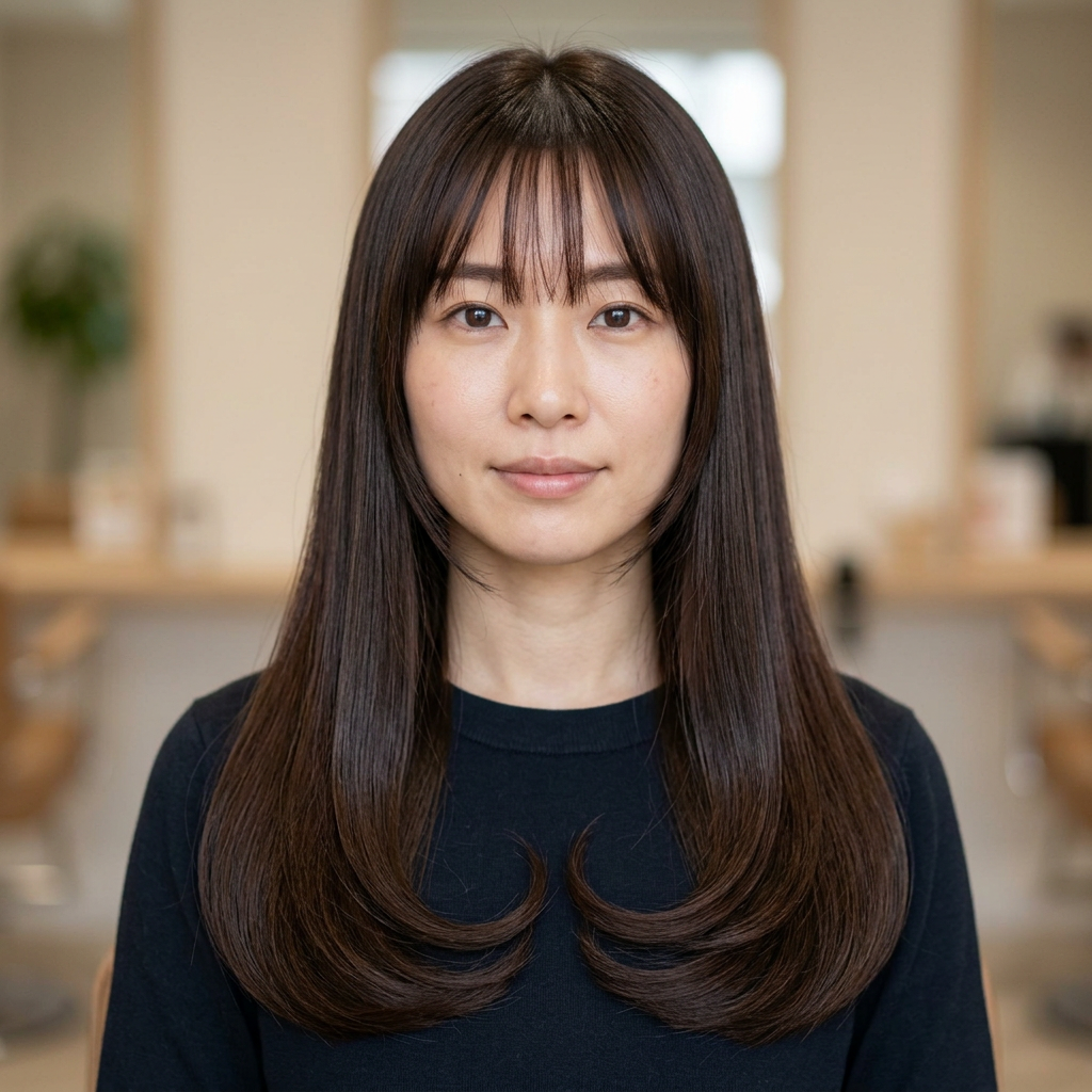 Waist Airy Bang C Lengths