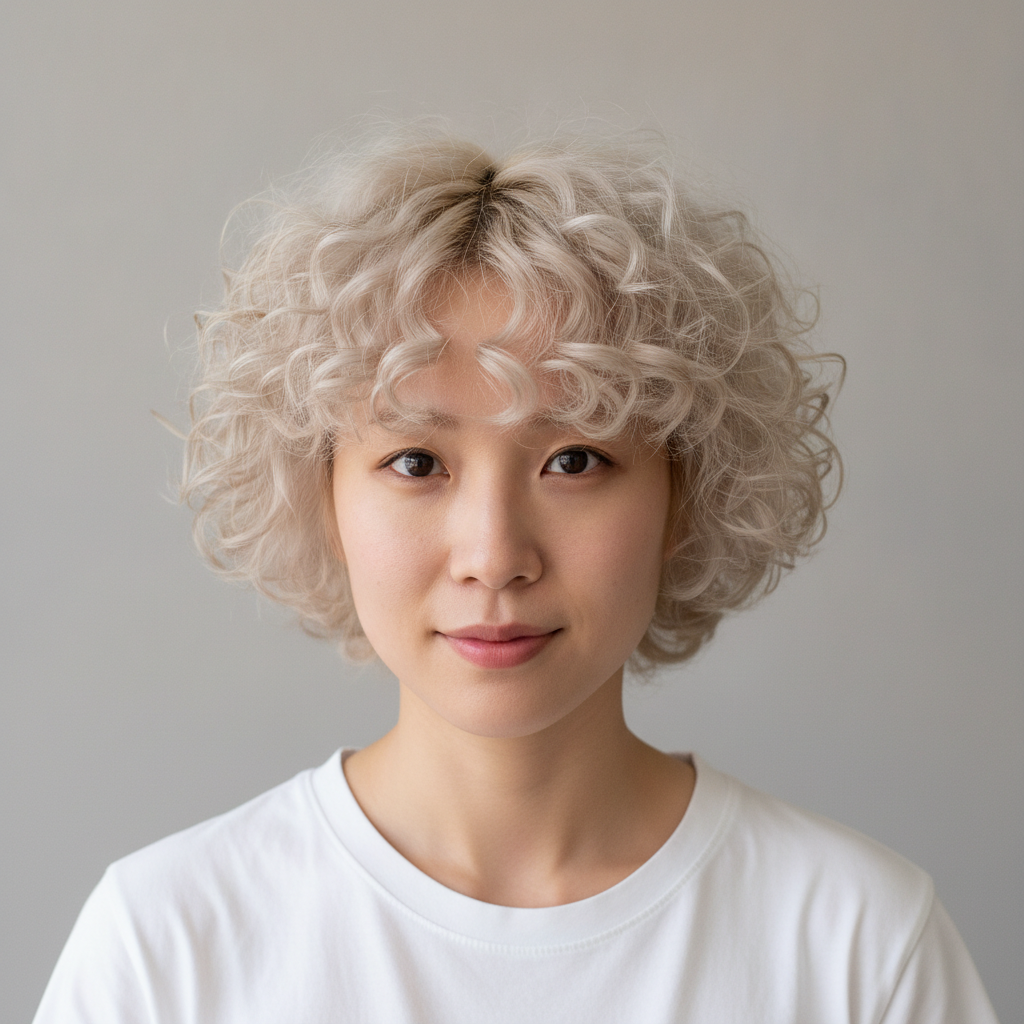 Bleached Blonde Spiral Crop