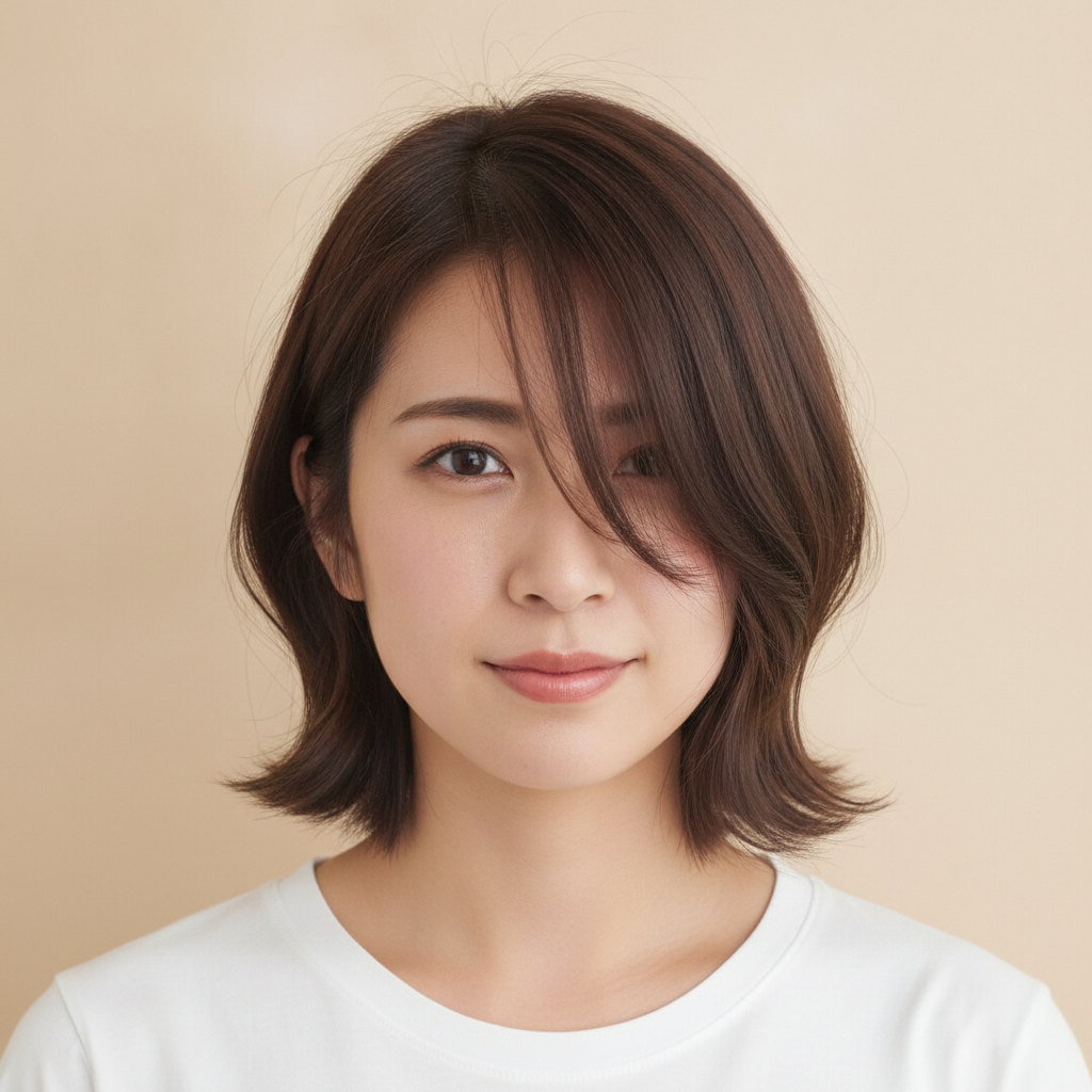 Deep Side-Part Bend Bob