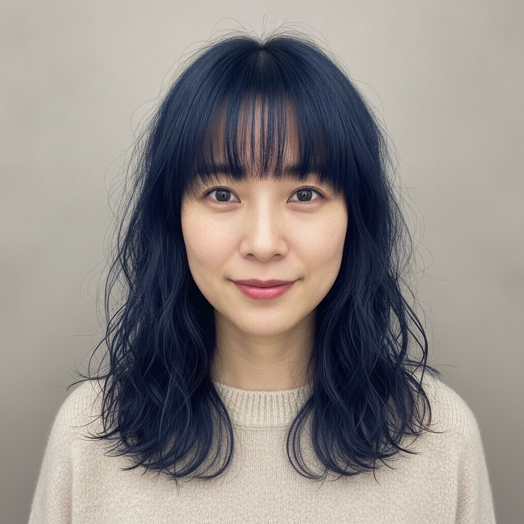 Beach Length Under a Blunt Fringe