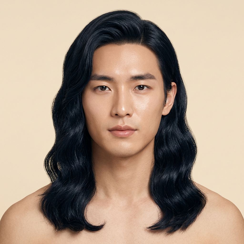 Retro Parted Long Mane