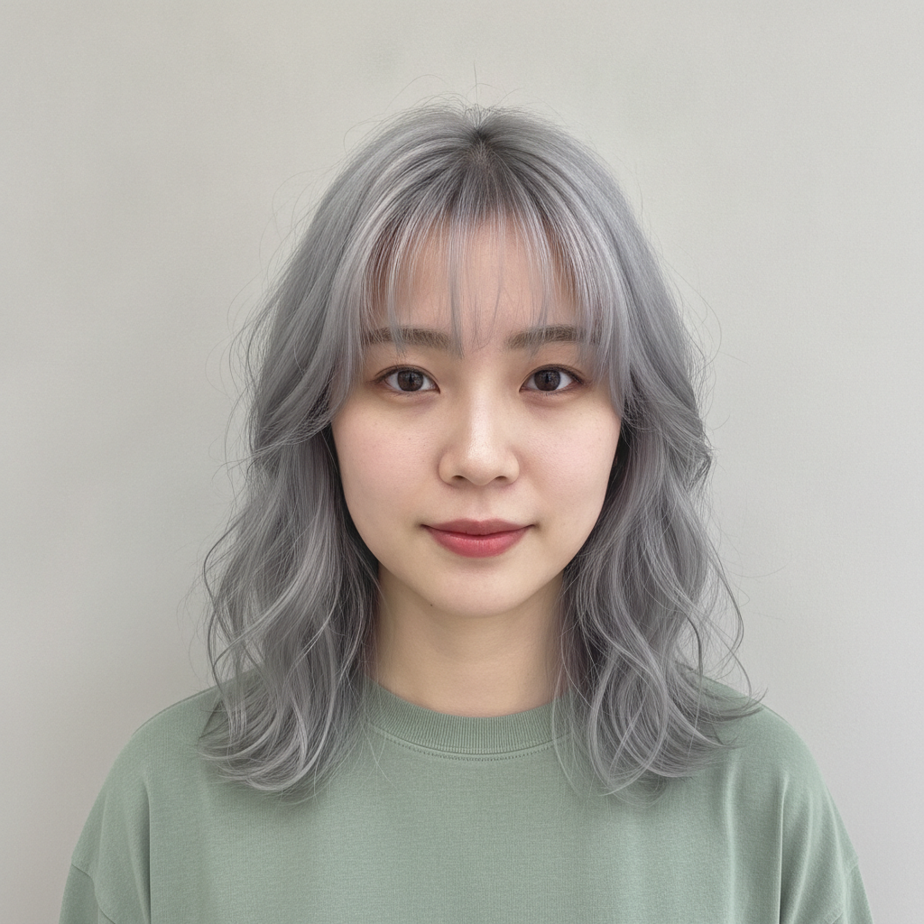 Grey-Silver Beach Midi