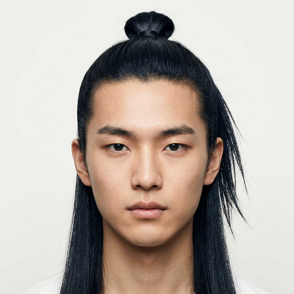 High Topknot Gathered Mane
