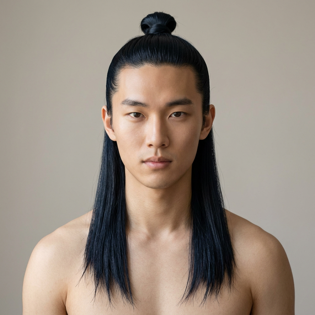 Period Topknot with Loose Tail