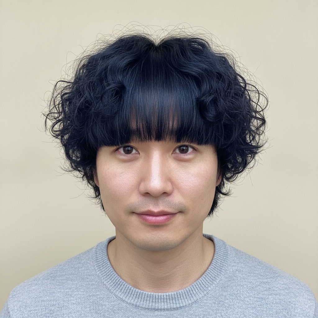 Shadow Perm Heavy Forward Fringe